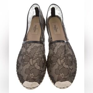 Valentino Lace Mesh Espadrilles, size 40